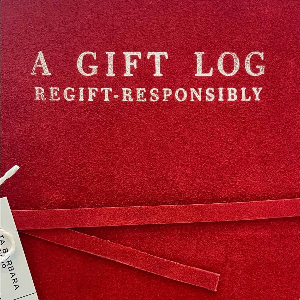 🎁 A Gift Log Planner - Red suede like cover  Gift Tracker when REGIFTING 🙈